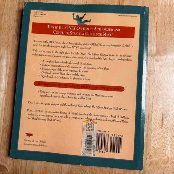 Myst: The Official Strategy Guide (Secrets of the Games Series) Paperback 1993 - Picture 6 of 6
